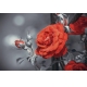 Фотообои M-00080 Красная роза на изгороди, большие цветы №1