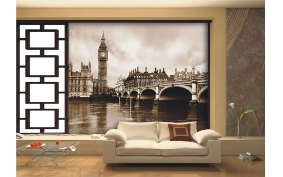 Фотообои AG Design 0480 FTS Биг-Бен в Лондоне сепия, 360 × 254 см, 4 листа №1
