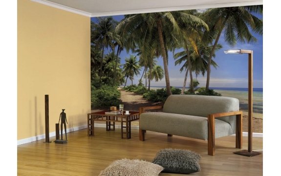 Фотообои Komar 8-313 «Кокосовый Пляж» (Coconut Beach), 368 × 254 см, 8 листов №1