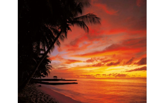 Фотообои Komar 8-097 «Закат на Тобаго» (Tobago Sunset), 368 × 254 см, 8 листов