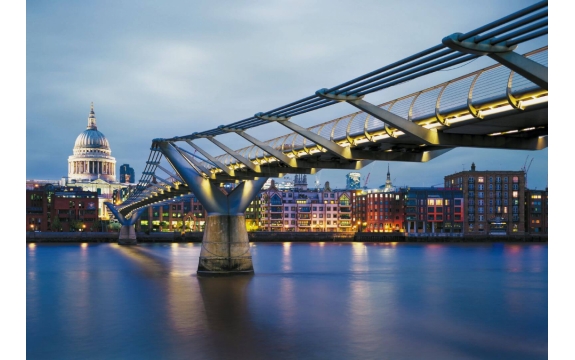 Фотообои Komar 8-924 «Мост Миллениум в Лондоне» (Millennium Bridge), 368 × 254 см, 8 листов