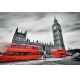 Фотообои FTL-04-00022 Лондон черно-белый и красный автобус №1