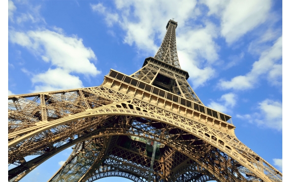 Фотообои FTL-04-00028 Эйфелева башня на фоне облаков, Париж
