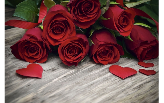 Фотообои FTL-06-00037 Красивый букет красных роз