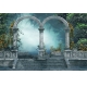 Фотообои FTL-08-00012 Мистическая терраса с каменными арками и колоннами №1