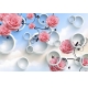Фотообои 3D FTL-09-00053 Розы на кольцах и облаках, стерео эффект №1