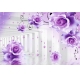 Фотообои 3D FTL-09-00057 Стереоскопические фиолетовые розы в тоннеле №1