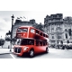 Фотообои FTL-11-00001 Лондон черно-белый с красным автобусом №1