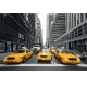 Фотообои FTL-11-00004 Город Нью-Йорк в черно-белом стиле и акцент на желтом такси посреди улицы №1