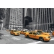 Фотообои FTL-11-00006 Нью-Йорк, город в черно-белом и желтое такси №1
