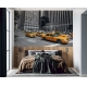 Фотообои FTL-11-00006 Нью-Йорк, город в черно-белом и желтое такси №2