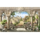 Фотообои FTXL-14-00007 Терраса с античными колоннами с видом на Древний Рим №1