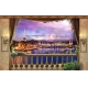 Фотообои FTXL-14-00012 Балкон на террасе с видом на ночной Париж и Эйфелеву башню №1