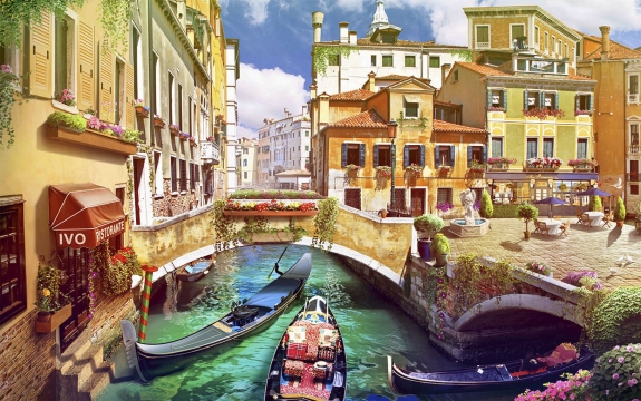 Фотообои FTXL-14-00027 Каналы старой Венеции, Италия
