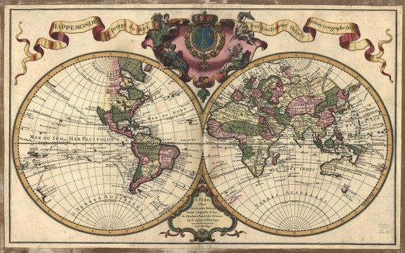 Фотообои FTXL-16-00001 1720 год на карте мира