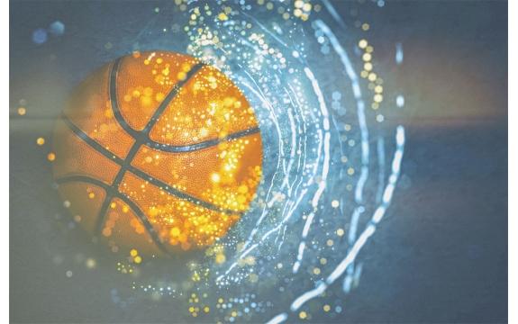 Фотообои FTS-17-00005 Светящийся баскетбольный мяч