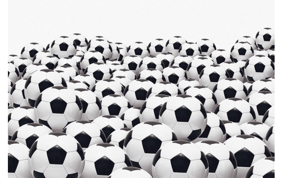 Фотообои 3D FTL-17-00002 Множество футбольных мячей