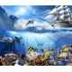 Фотообои FTX-14-00003 Подводные миры под фреску, корабль на морских волнах №1