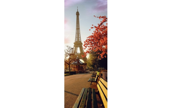 Фотообои FTV-02-00002 Парижский скверик, Эйфелева башня