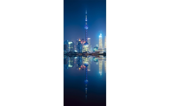Фотообои FTV-02-00006 Ночной город, знаменитые небоскребы Шанхая