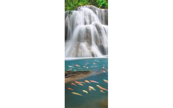 Фотообои FTV-01-00003 Рыбки у водопада в лесном озере