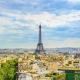 Фотообои FTP-3-04-00028 Вид Парижа в солнечный день, Эйфелева башня вдалеке №1
