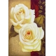 Фотообои FTP-2-12-00028 Кремовые розы под картину, большие цветы №1
