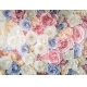 Фотообои 3D FTP-4-06-00069 Разноцветные бумажные розы с эффектом стереоскопического объема №1