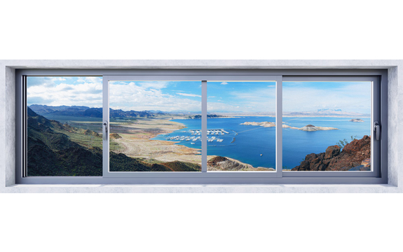Фотообои MH-00007 Окно с видом на тихое озеро