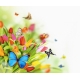 Фотообои FTX-06-00003 Разноцветные тюльпаны и бабочки №1