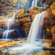 Фотообои FTK-01-00002 Водопад на камнях в горах №1