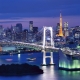 Фотообои FTK-02-00010 Город Токио и ночной мост №1