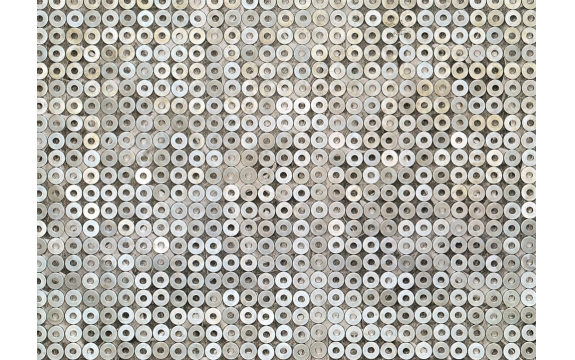 Фотообои Komar 8-701 «Металлические Кольца» (Metal Rings), 368 × 254 см, 8 листов