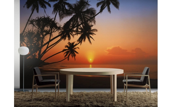 Фотообои Komar 8-030 «Закат в Тропиках» (Tropical Sunset), 388 × 270 см, 8 листов №1