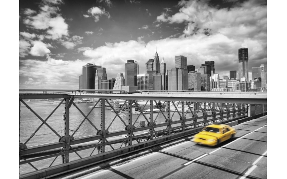Фотообои Komar 4-929 «Такси в Бруклин» (Taxi to Brooklyn), 254 × 184 см, 4 листа