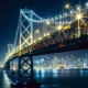 Фотообои FTK-04-00015 Мост в Сан-Франциско, город ночью №1