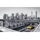 Фотообои FTXL-02-00002 Нью-Йорк, черно-белый город и желтое такси №1