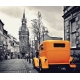 Фотообои FTX-11-00001 Улица старого города, оранжевая машина №1