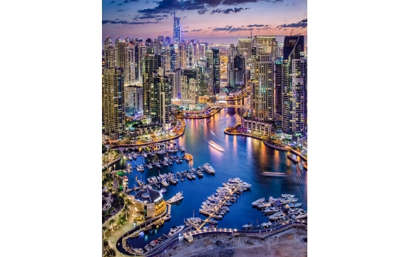 Фотообои FTVV-02-00027 Дубай, вечерний город с высоты