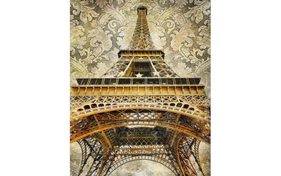 Фотообои FTVV-04-00026 Эйфелева башня под винтаж, Париж