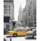 Фотообои FTVV-11-00002 Нью-Йорк, желтое такси в черно-белом городе №1