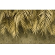 Фотообои MXL-00222 Свисающие листья пальмы, объемные 3D, бетонная стена №1