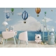 Фотообои FTXL-10-00007 Воздушные шары над морем, для детской комнаты ребенка №2