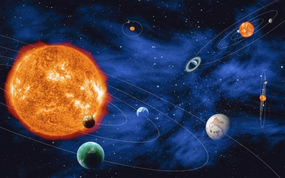 Фотообои FTXL-15-00005 Солнце и планеты, космическая тема