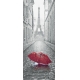 Фотообои FTV-04-00033 Дождь в Париже, Эйфелева башня в черно-белом стиле №1