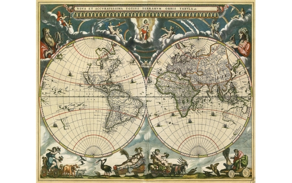 Фотообои FTX-16-00001 Средневековая карта мира