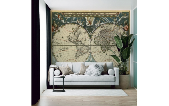 Фотообои FTX-16-00001 Средневековая карта мира №1