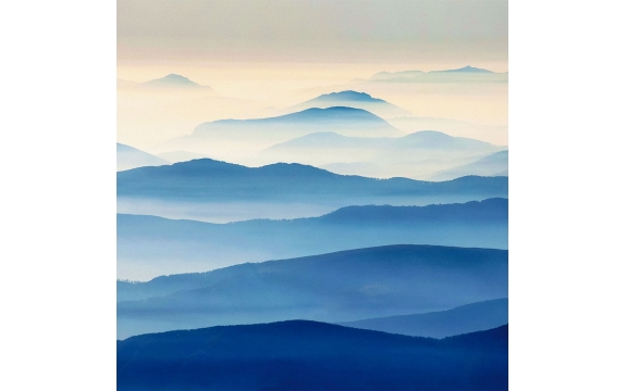 Фотообои FTK-01-00018 Синие горы в тумане