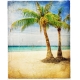 Фотообои FTVV-01-00024 Фреска пальмы на берегу моря №1