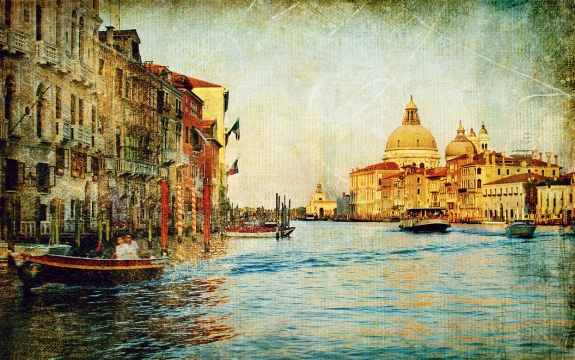 Фотообои FTXL-04-00010 Венеция под фреску в стиле винтаж